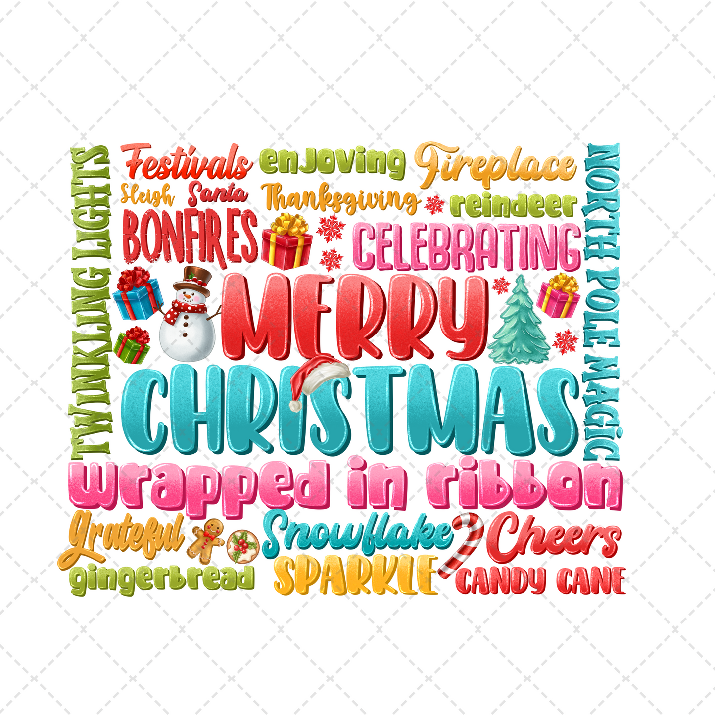 Merry Christmas Typo Transfer