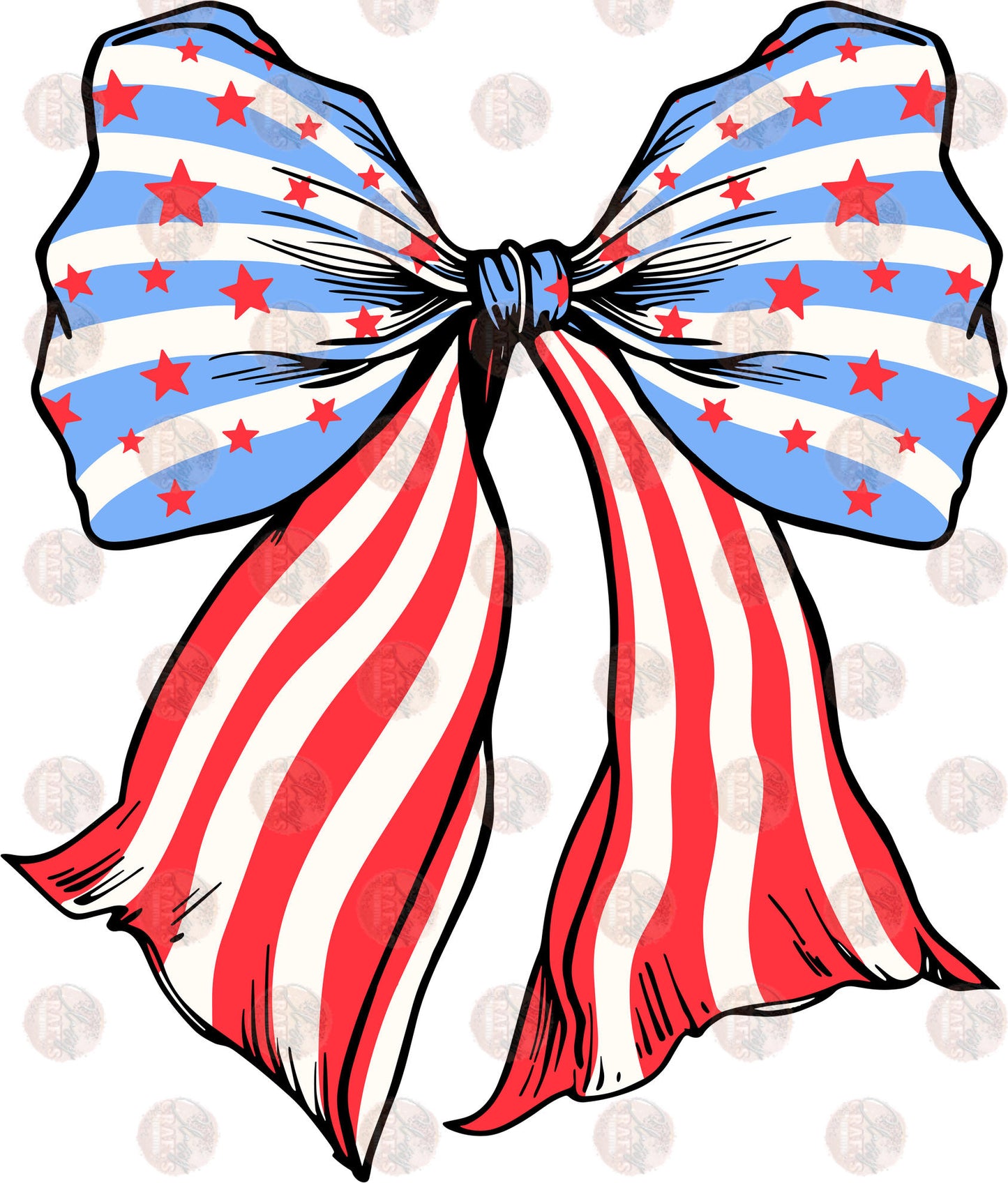 4th Of July Bow Transfer