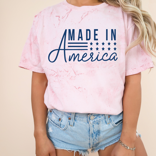 Made In America  -  SINGLE COLOR - Screen Print Transfer