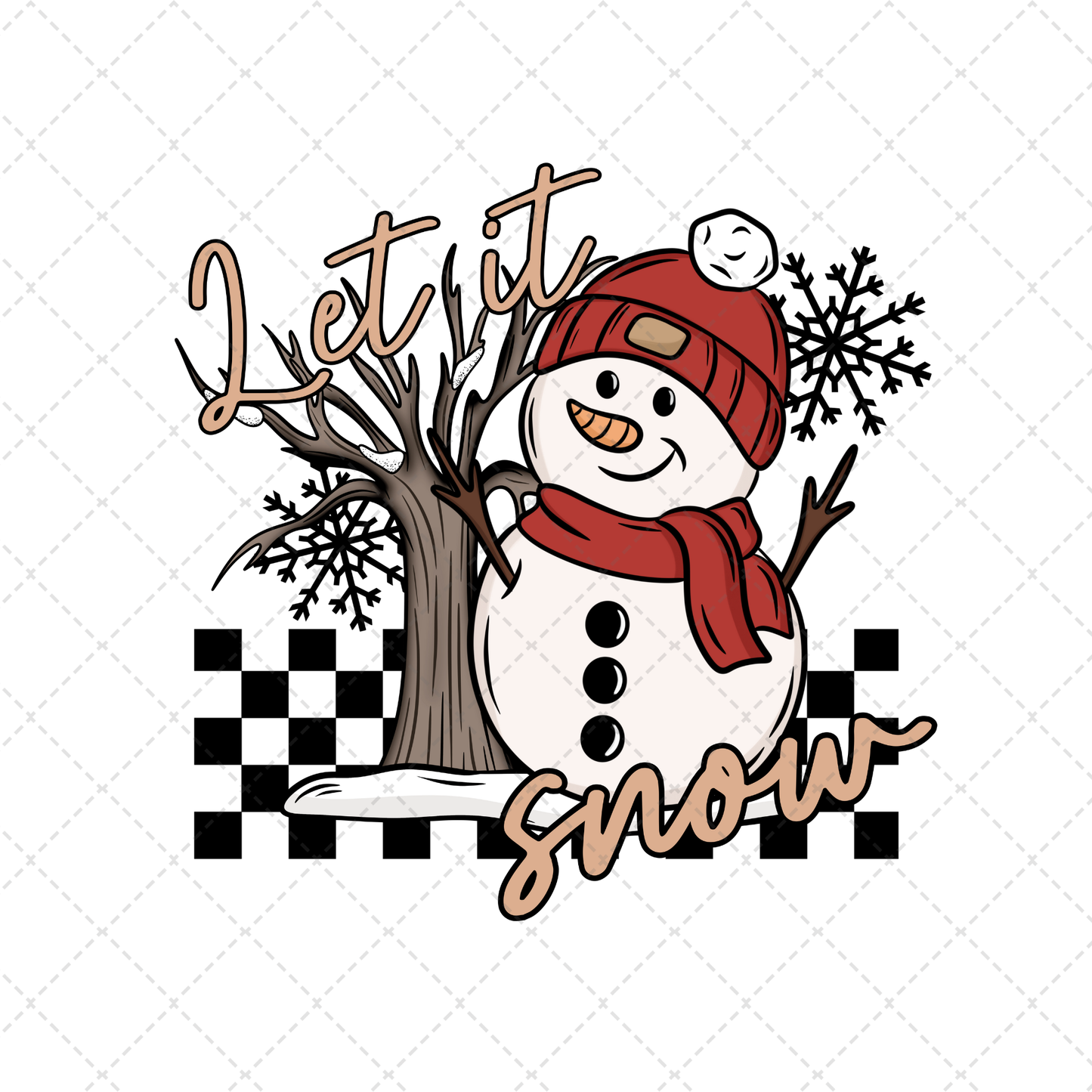 Let It Snow Snowman Transfer