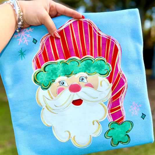 Santa Claus Pink Hat Transfer**SOLD SEPARATELY**