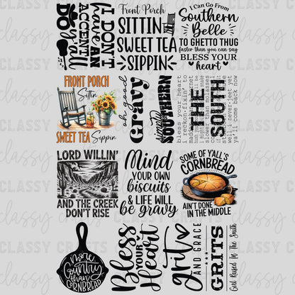 Southern Sayings - 30x48 - PREMADE GANG SHEET