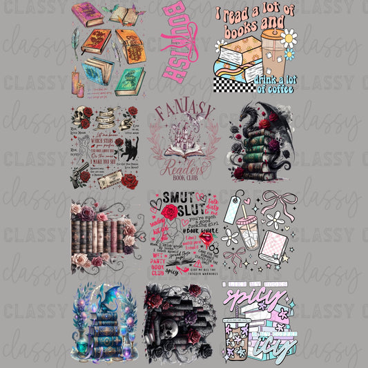 Bookish - 30x48 - PREMADE GANG SHEET