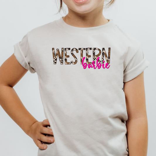 Western Barbie  - YOUTH - **NEW MATTE THIN CLEAR FILM SCREEN PRINT