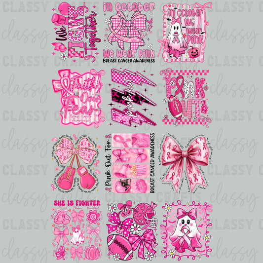 BREAST CANCER COQUETTE  - 30x48 - PREMADE GANG SHEET