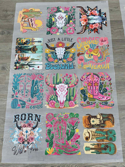 Boho Cowgirl - 30x48 - PREMADE GANG SHEET