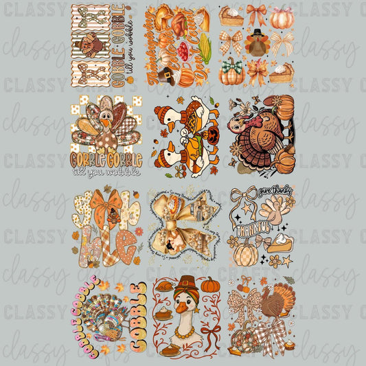 Thanksgiving 30x48 - PREMADE GANG SHEET