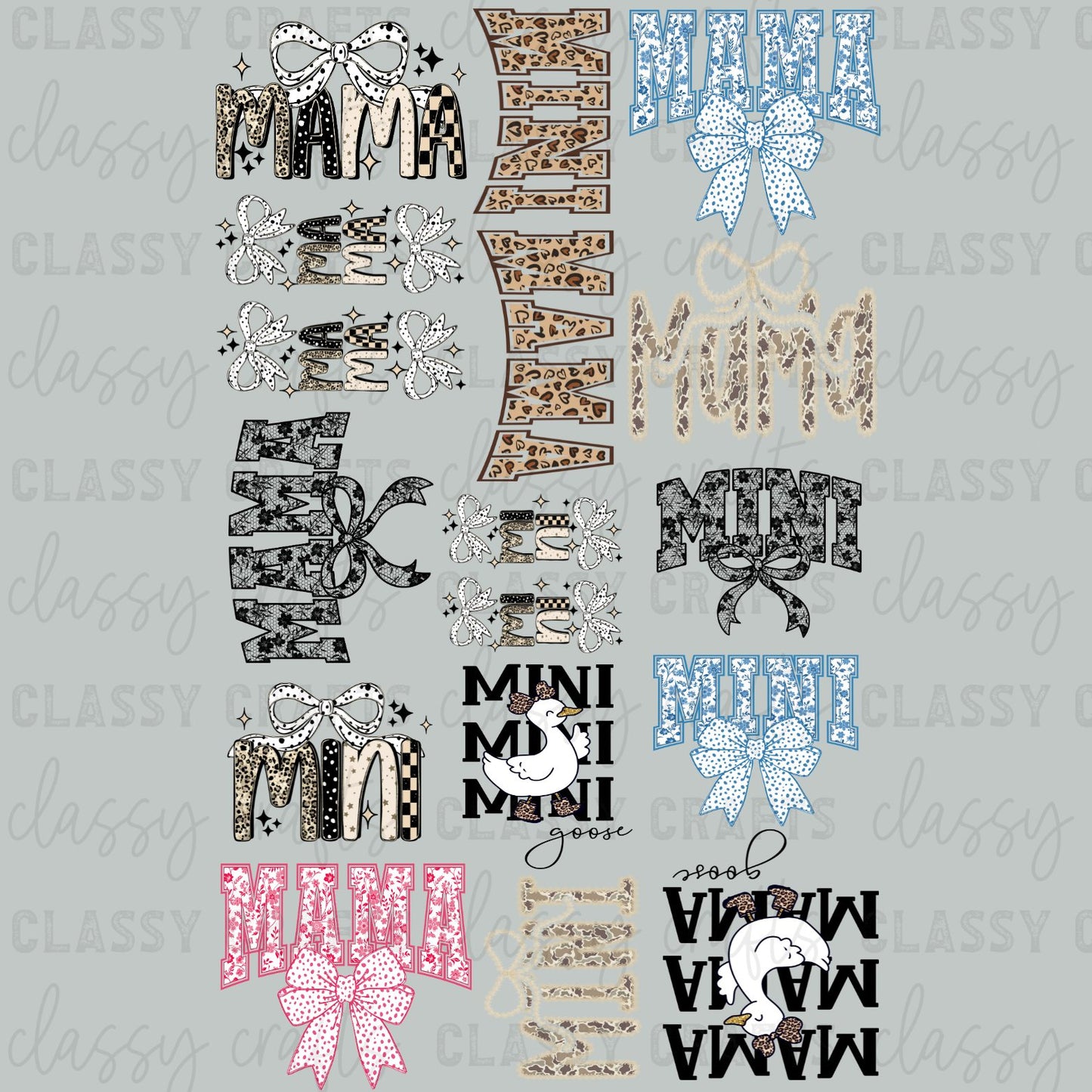 Mama & Mini with sleeves 30x48  - PREMADE GANG SHEET