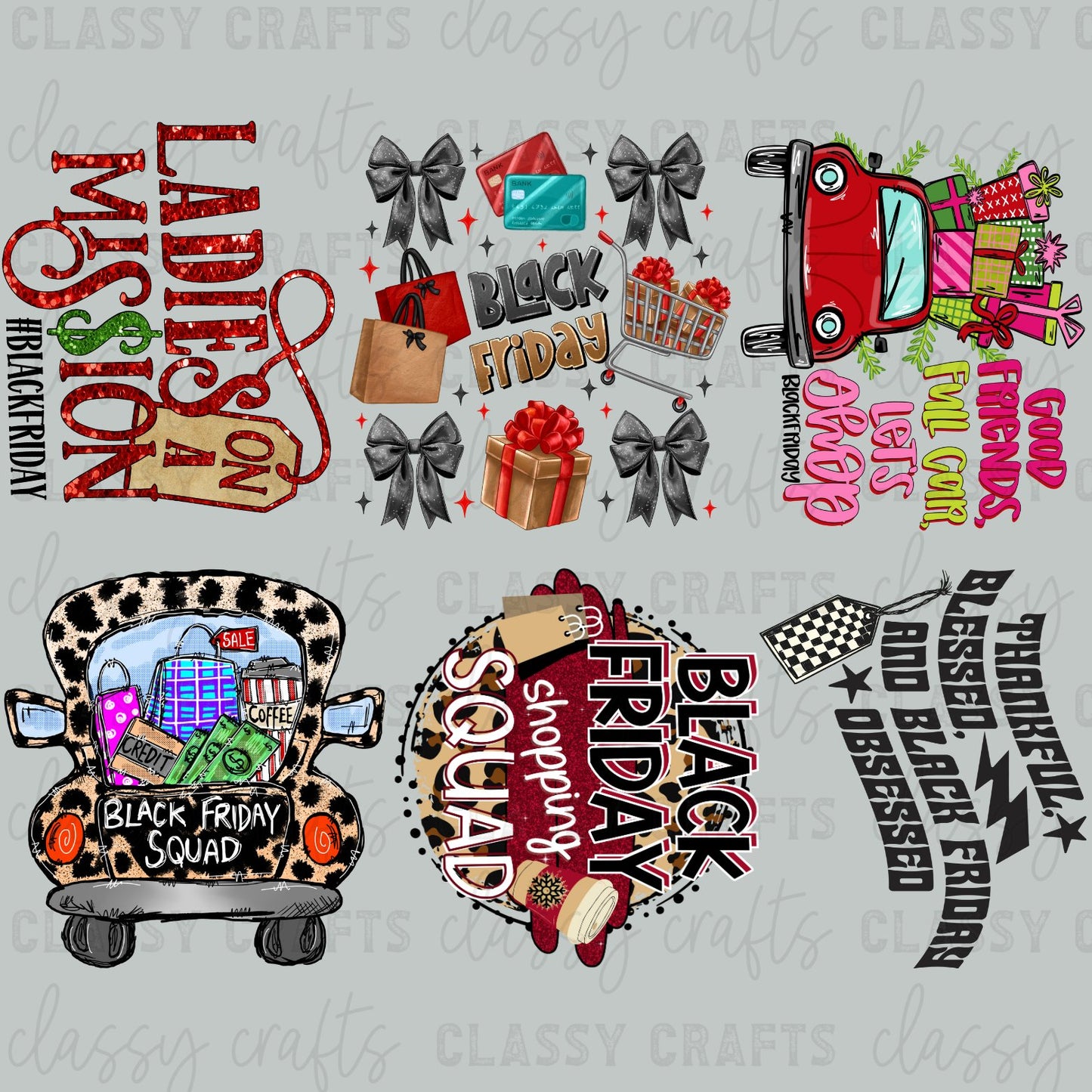 Black Friday Squad 30x24 - PREMADE GANG SHEET