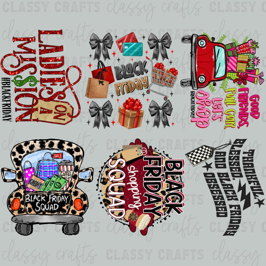 Black Friday Squad 30x24 - PREMADE GANG SHEET