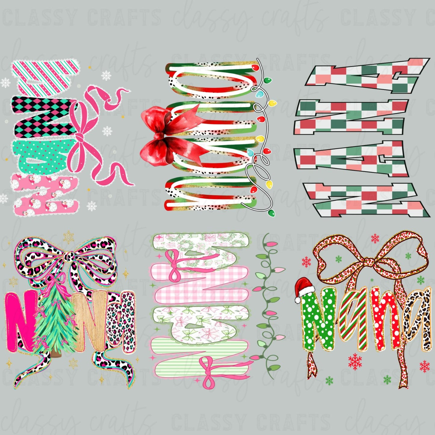 Nana Christmas 30x24 -  PREMADE GANG SHEET