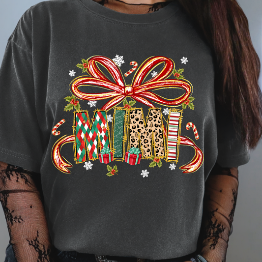 Christmas Mimi With Bow Transfer**SOLD SEPARATLEY**