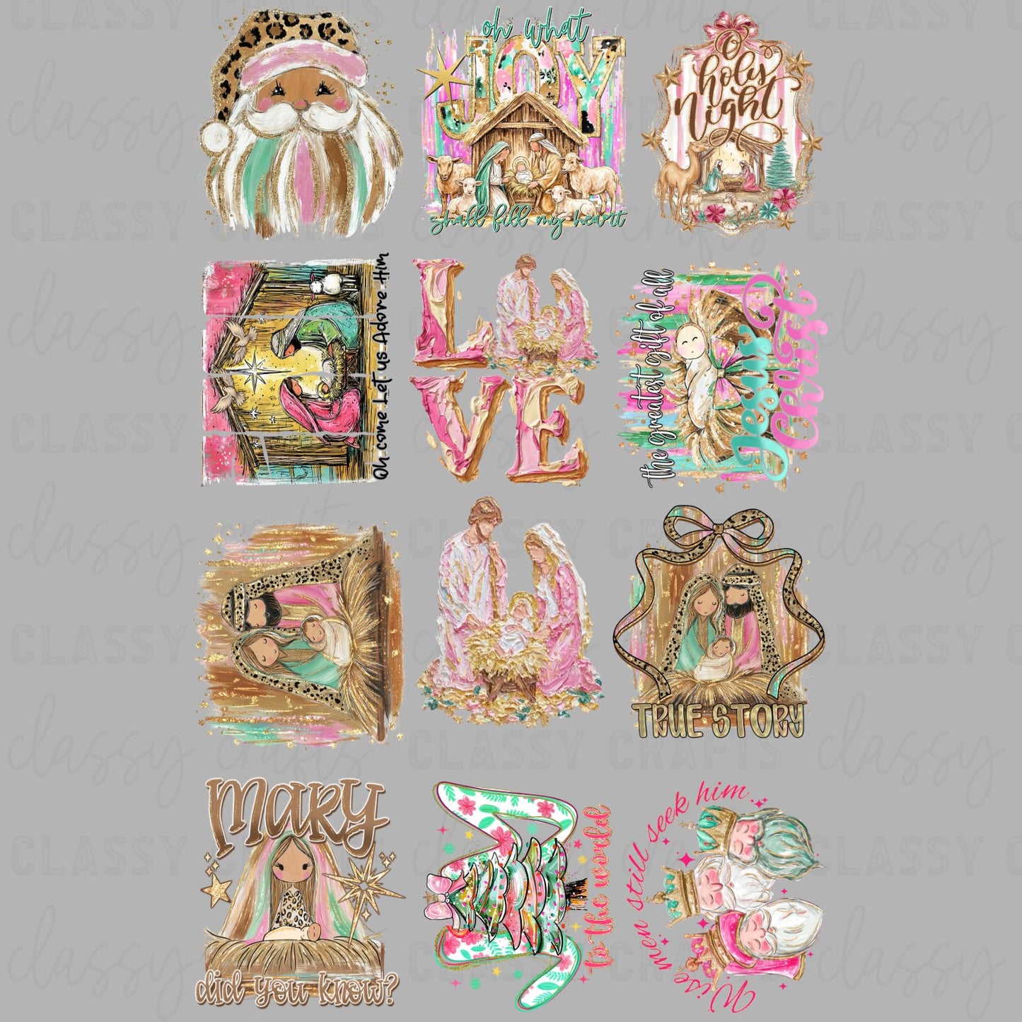 Oh What Joy 30x48 - PREMADE GANG SHEET