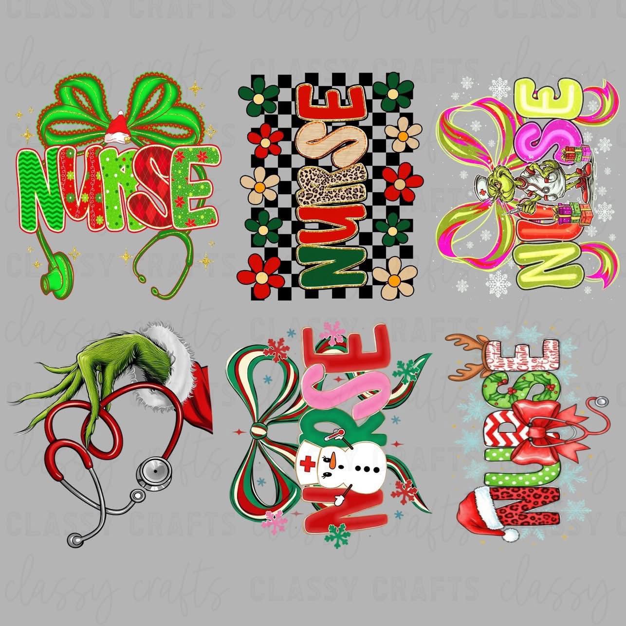 Nurse Christmas 30x24 - PREMADE GANG SHEET