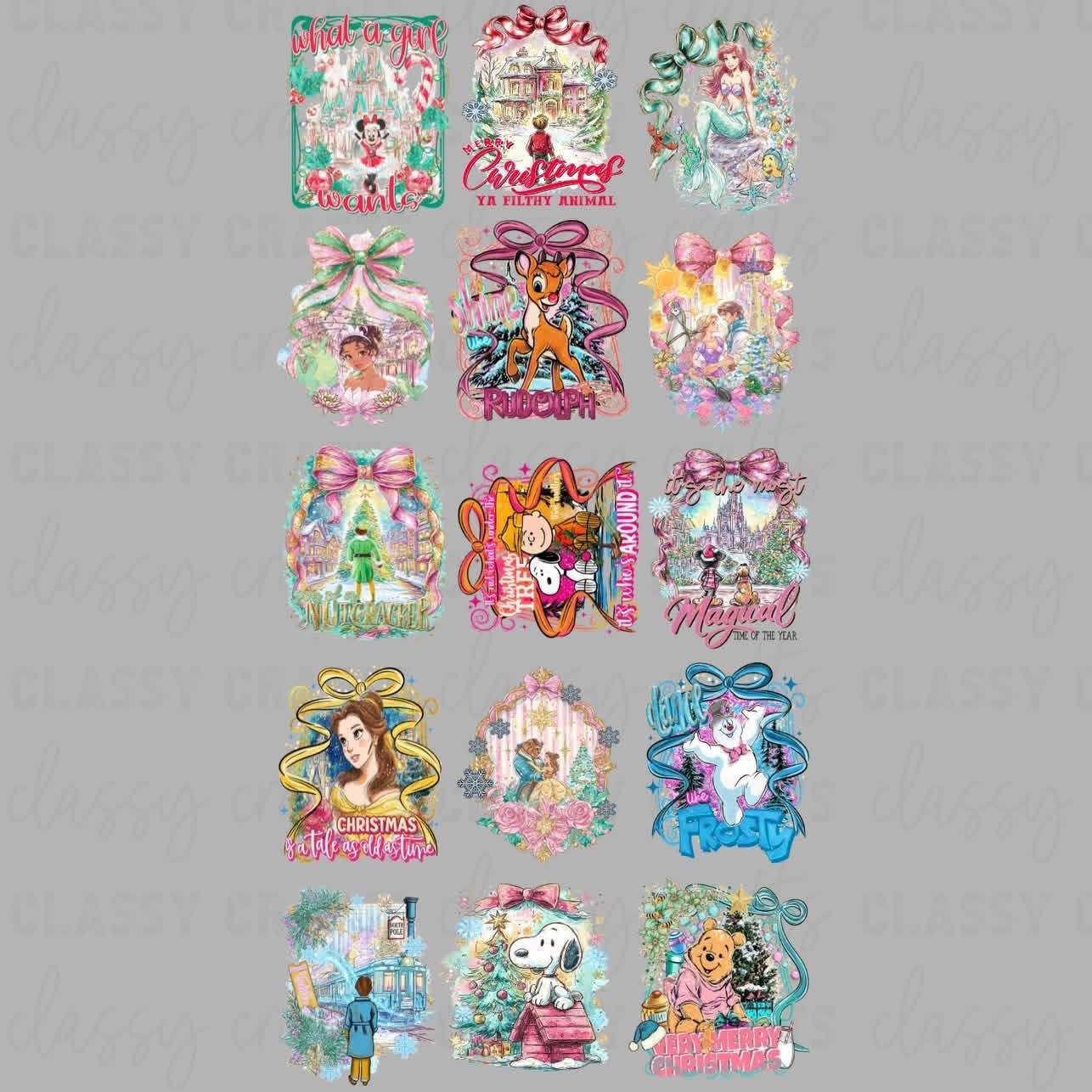 Coquette Magical Place Christmas 30x60 - PRE MADE GANG SHEET