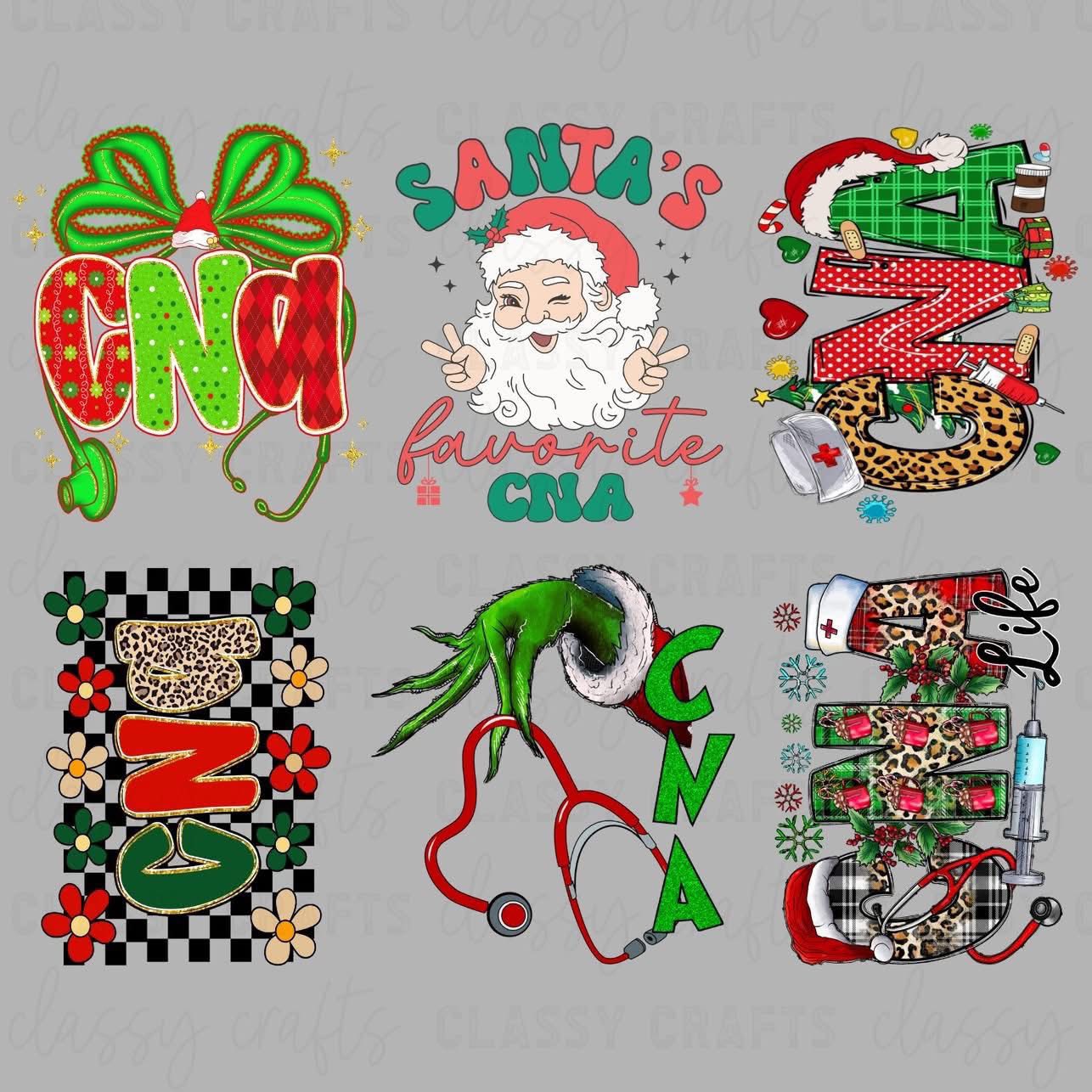 CNA Christmas 30x24 - PREMADE GANG SHEET