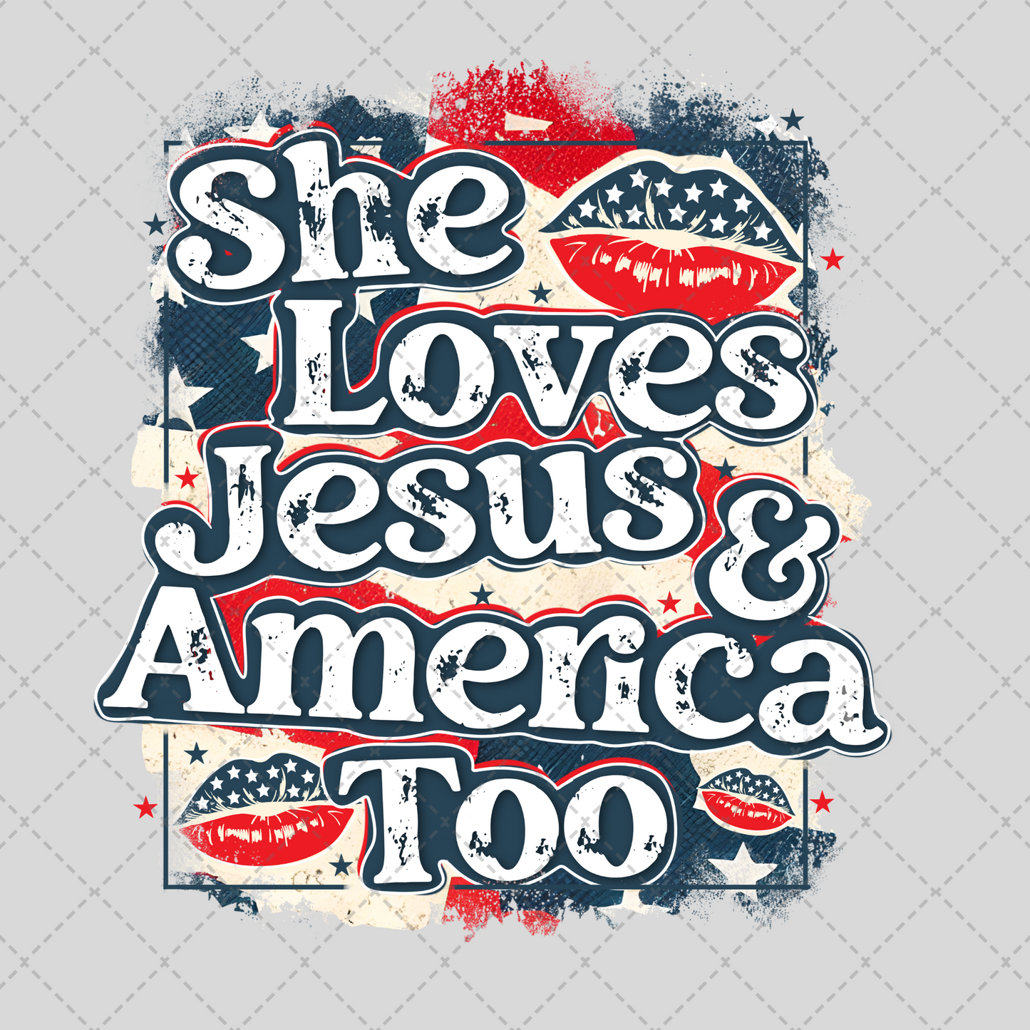 She Loves Jesus & America Too Transfer