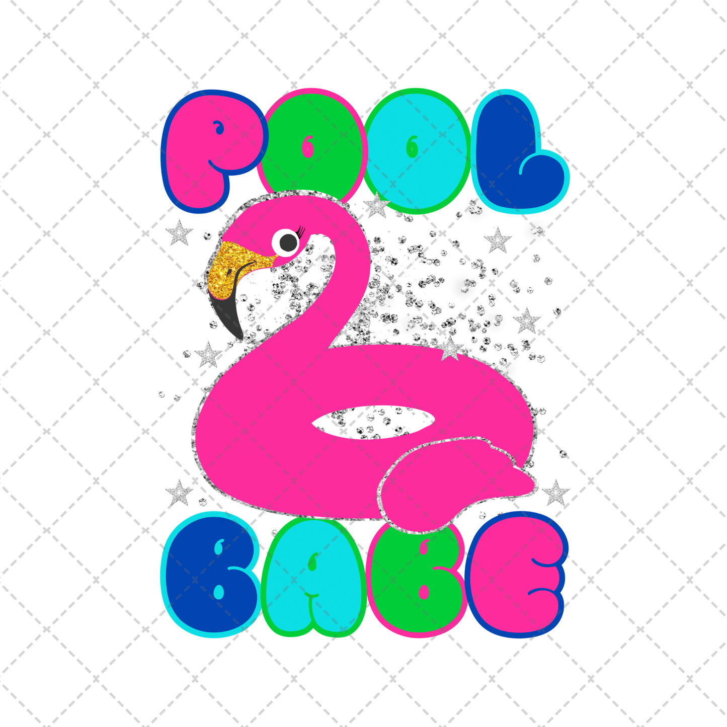 Pool Babe Flamingo Transfer