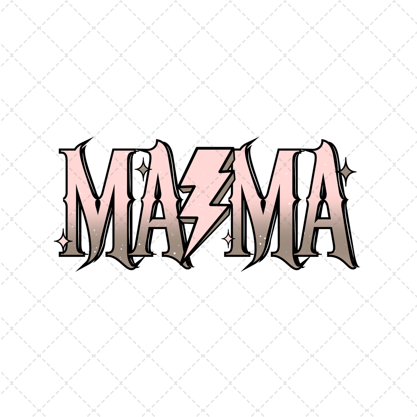 Mama Mini Pink Lightning Transfer