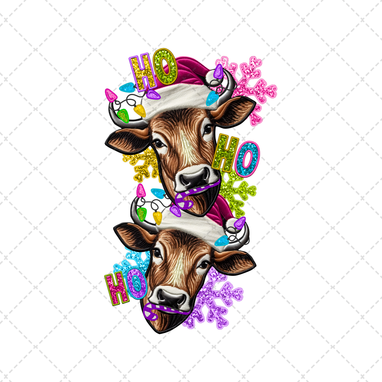 Hohoho Heifer Transfer **TWO PART* SOLD SEPARATELY**