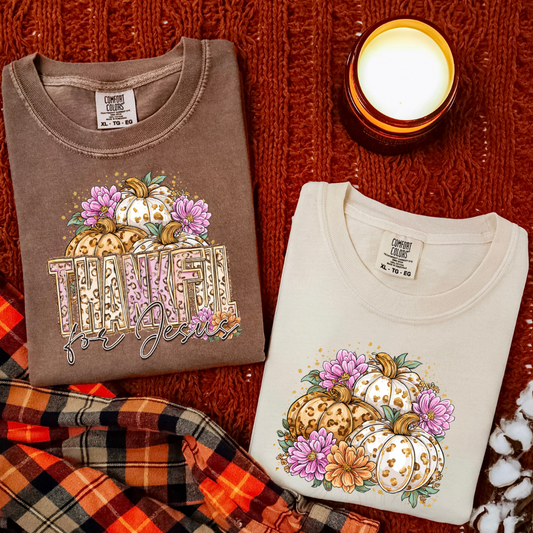 Floral Pumpkin Transfer