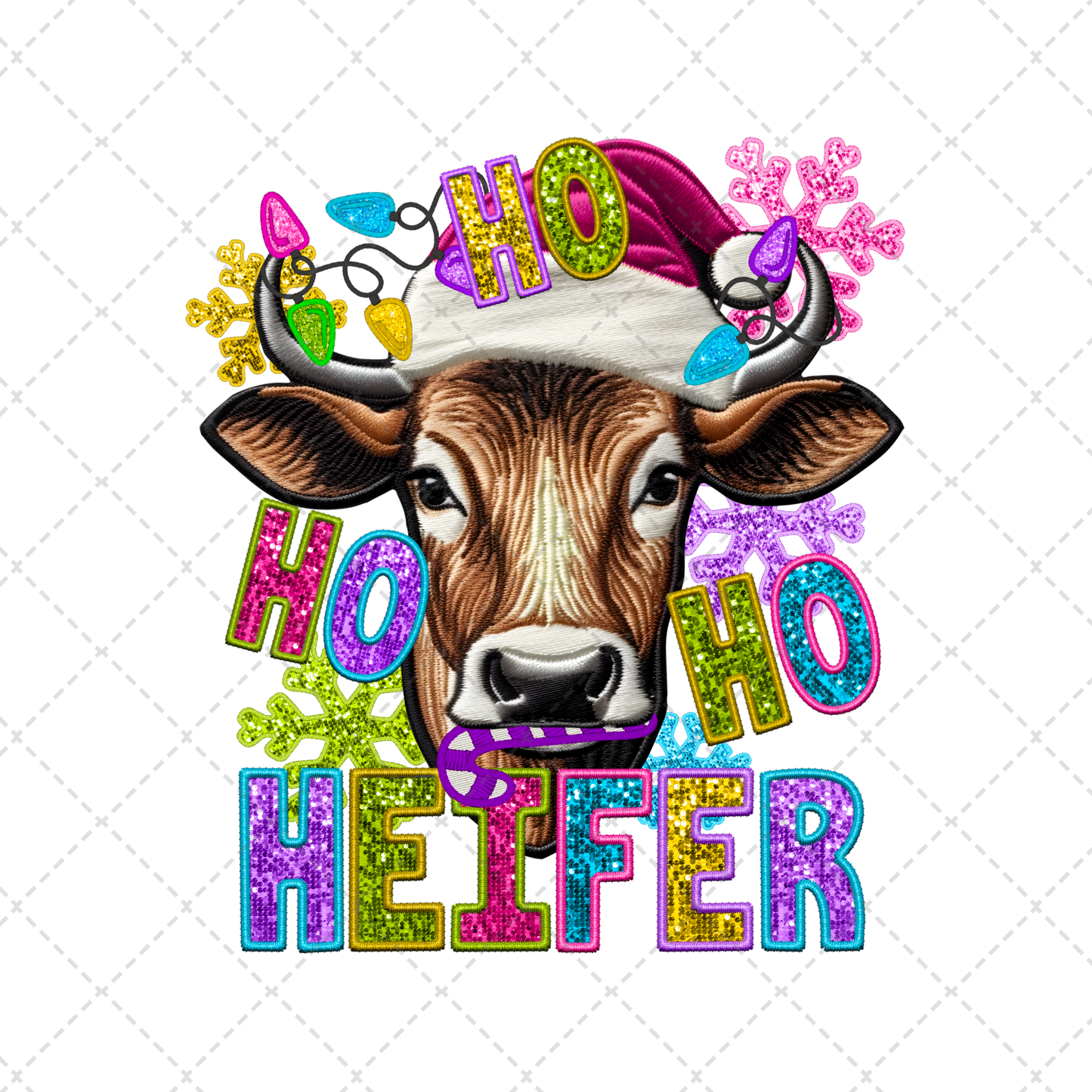 Hohoho Heifer Transfer **TWO PART* SOLD SEPARATELY**