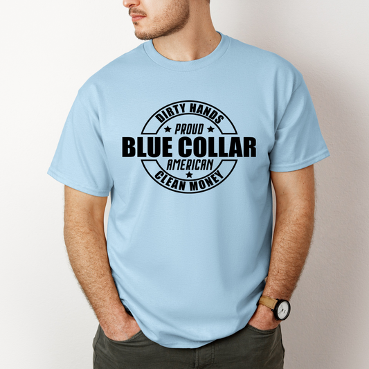 Blue Collar  - SINGLE COLOR - Screen Print Transfer