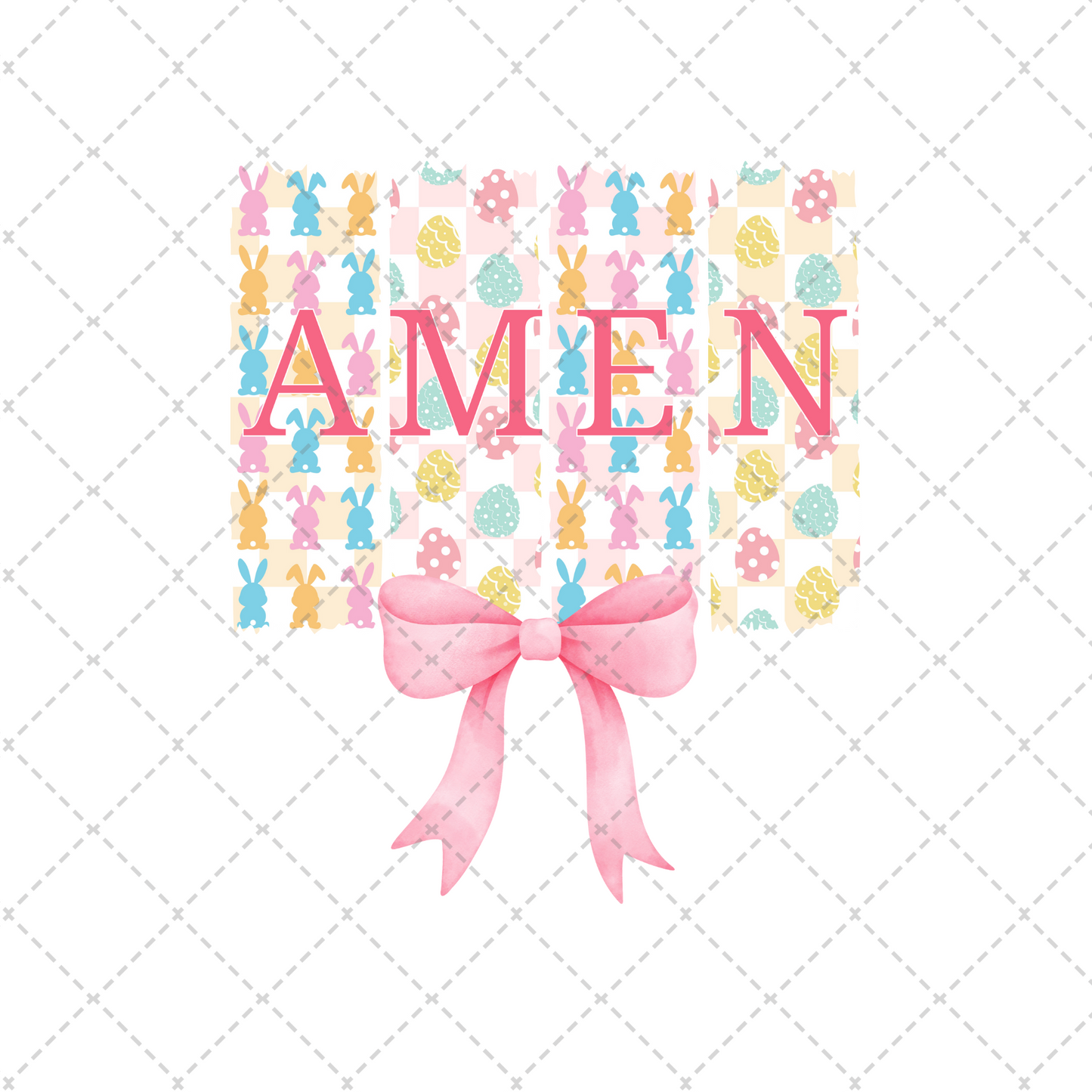 Easter Amen Coquette Transfer