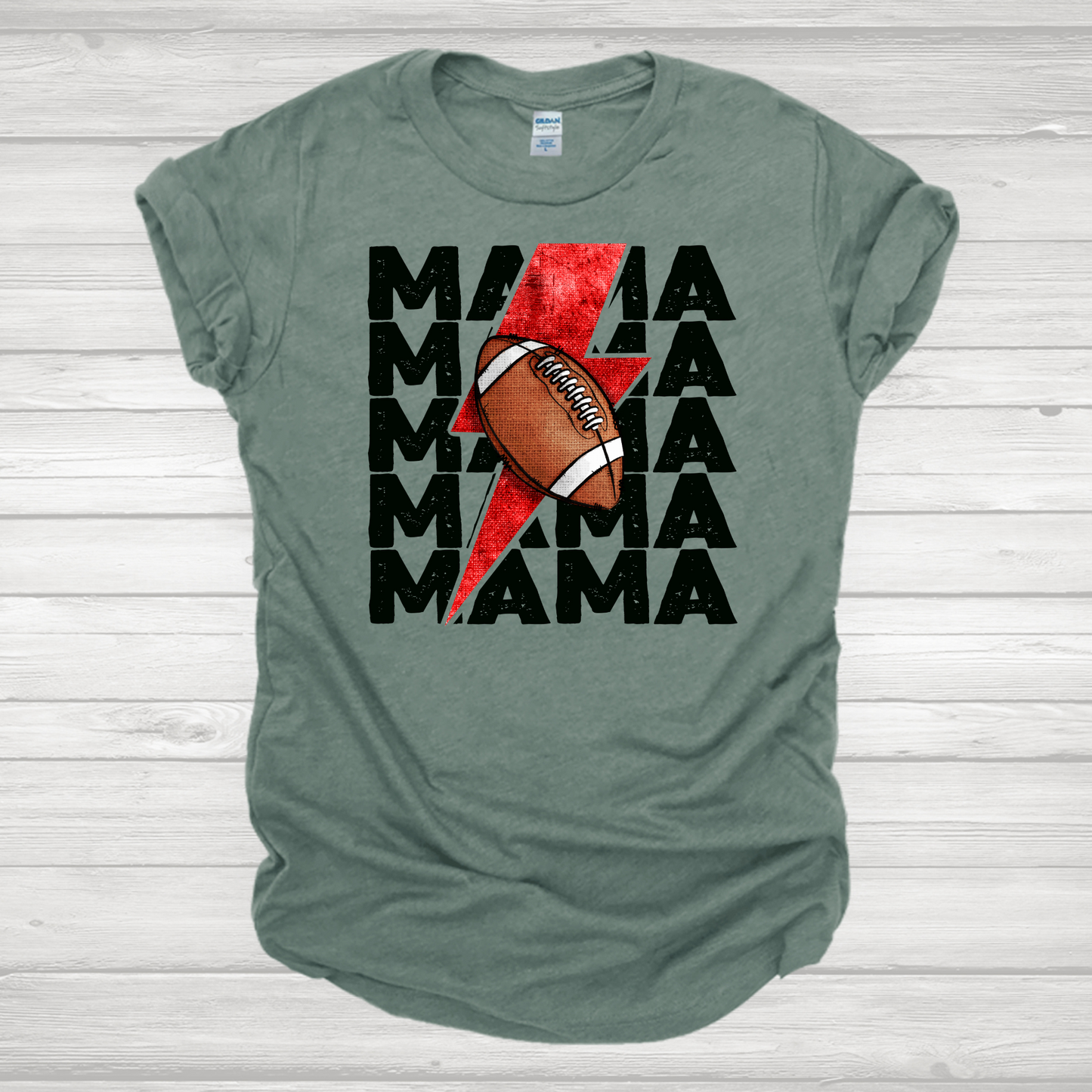 Football Mama Red Bolt Transfer