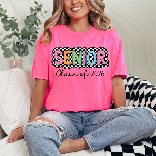Senior 2026 Checkered Transfer
