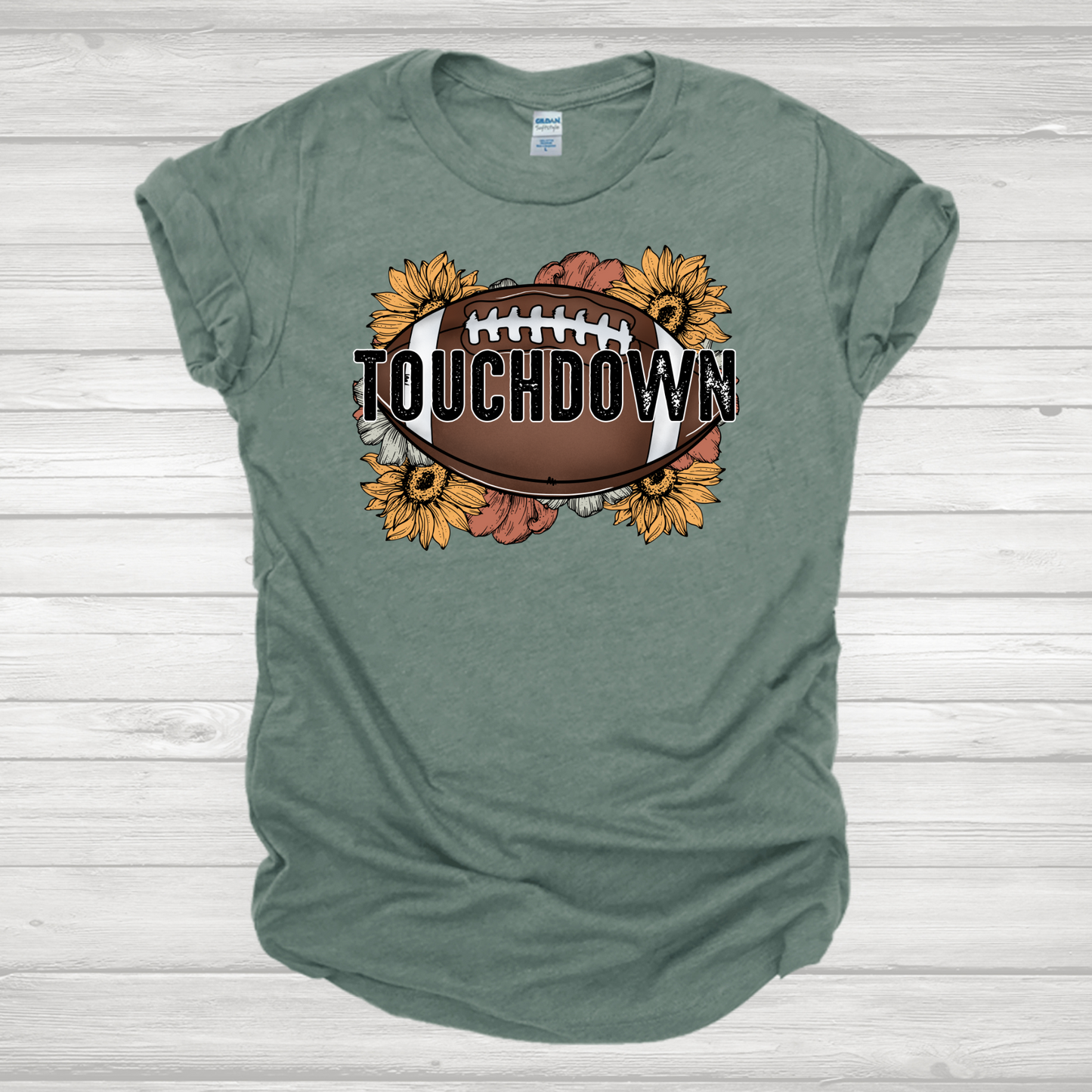 Touchdown Floral Football Transfer