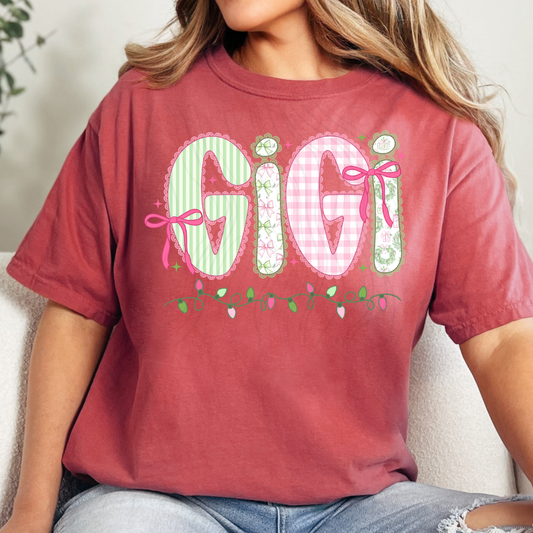 Coquette Lace Christmas Gigi Transfer