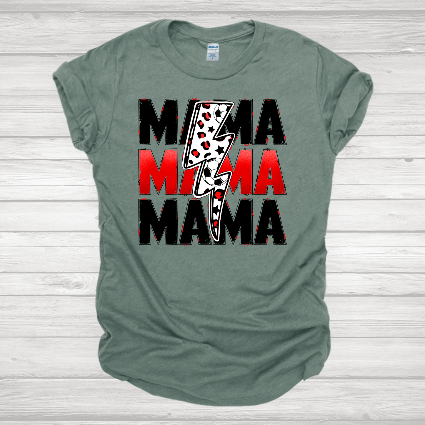 Soccer Mama Red Transfer