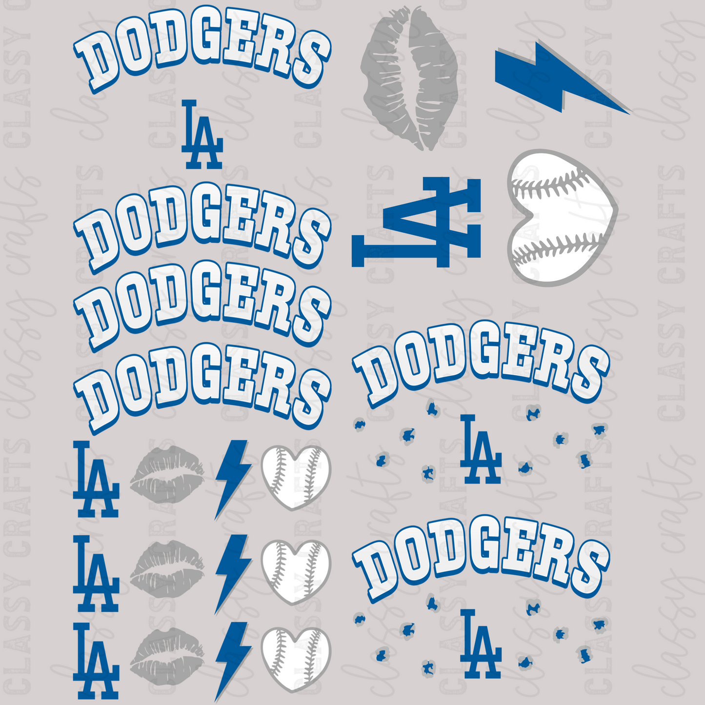 Dodger -  30x24 - MINI PREMADE GANG SHEET