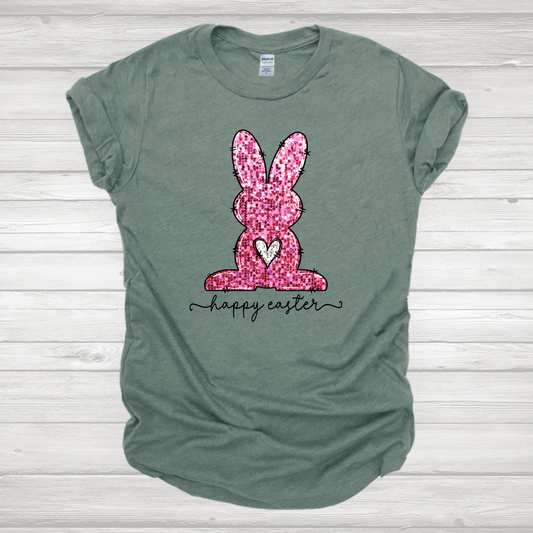Faux Sequin Easter Bunny Transfer