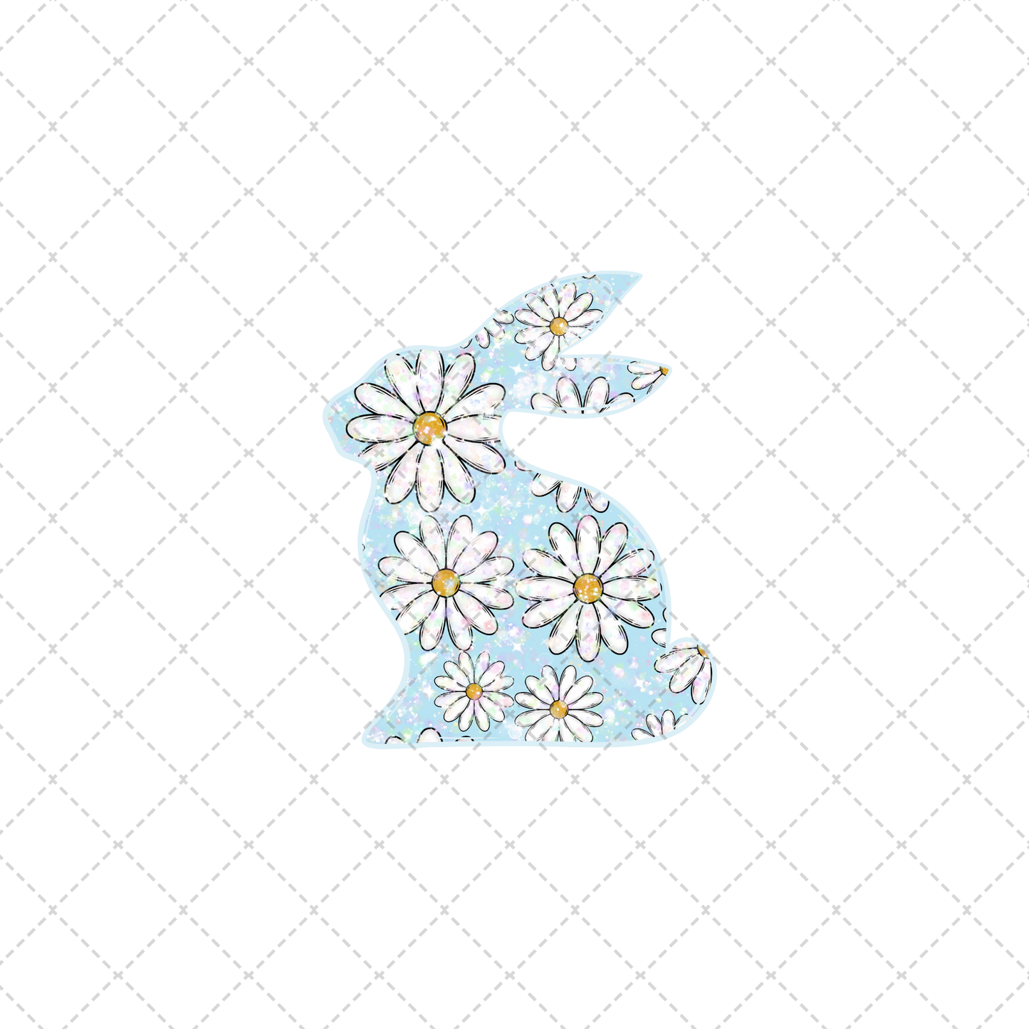 Floral Bunny Transfer