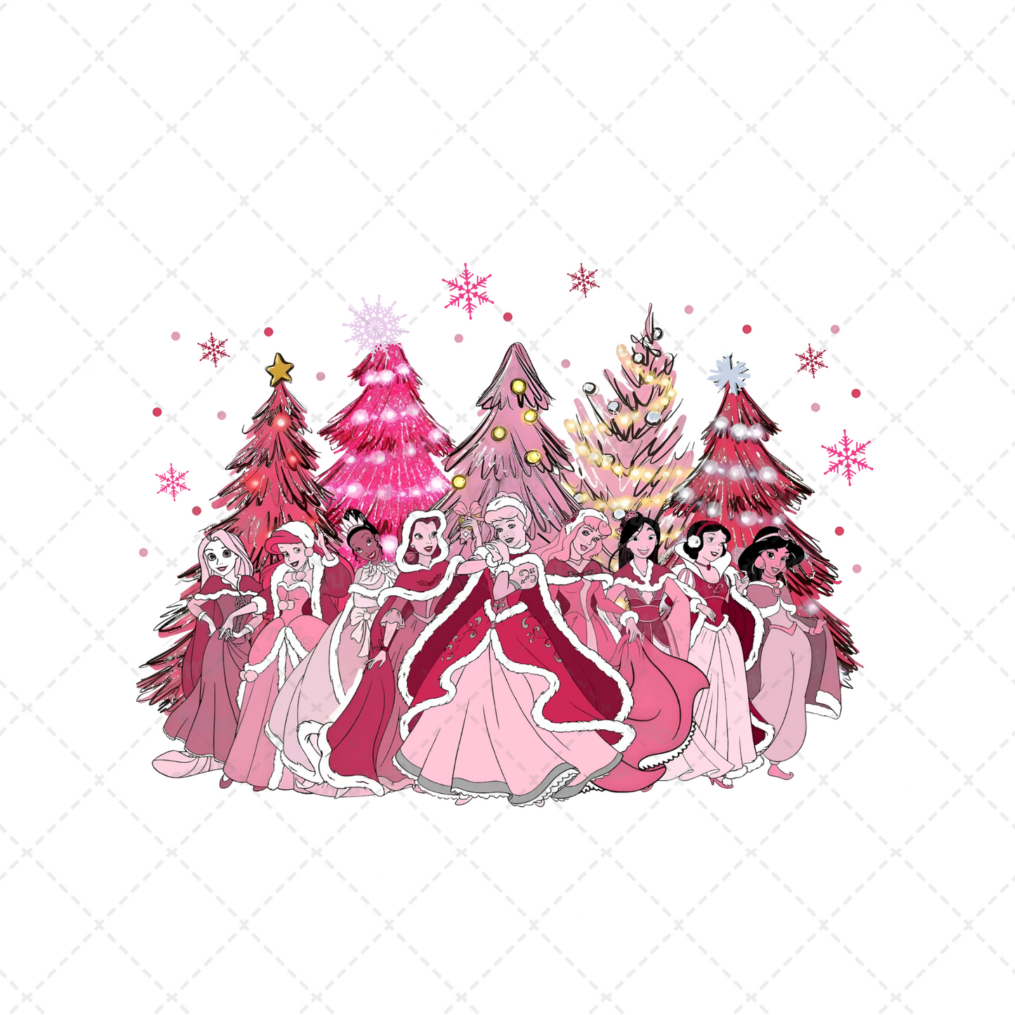 Princess Christmas Pink Transfer