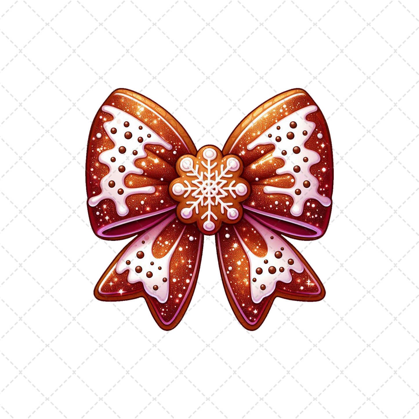 Gingerbread Bow Transfer