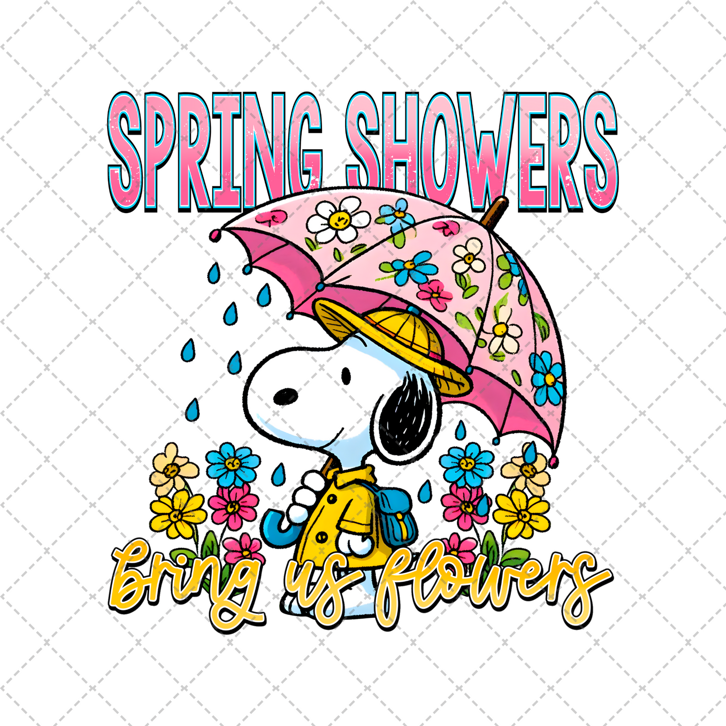 Spring Showers Brings Us Flowers Transfer