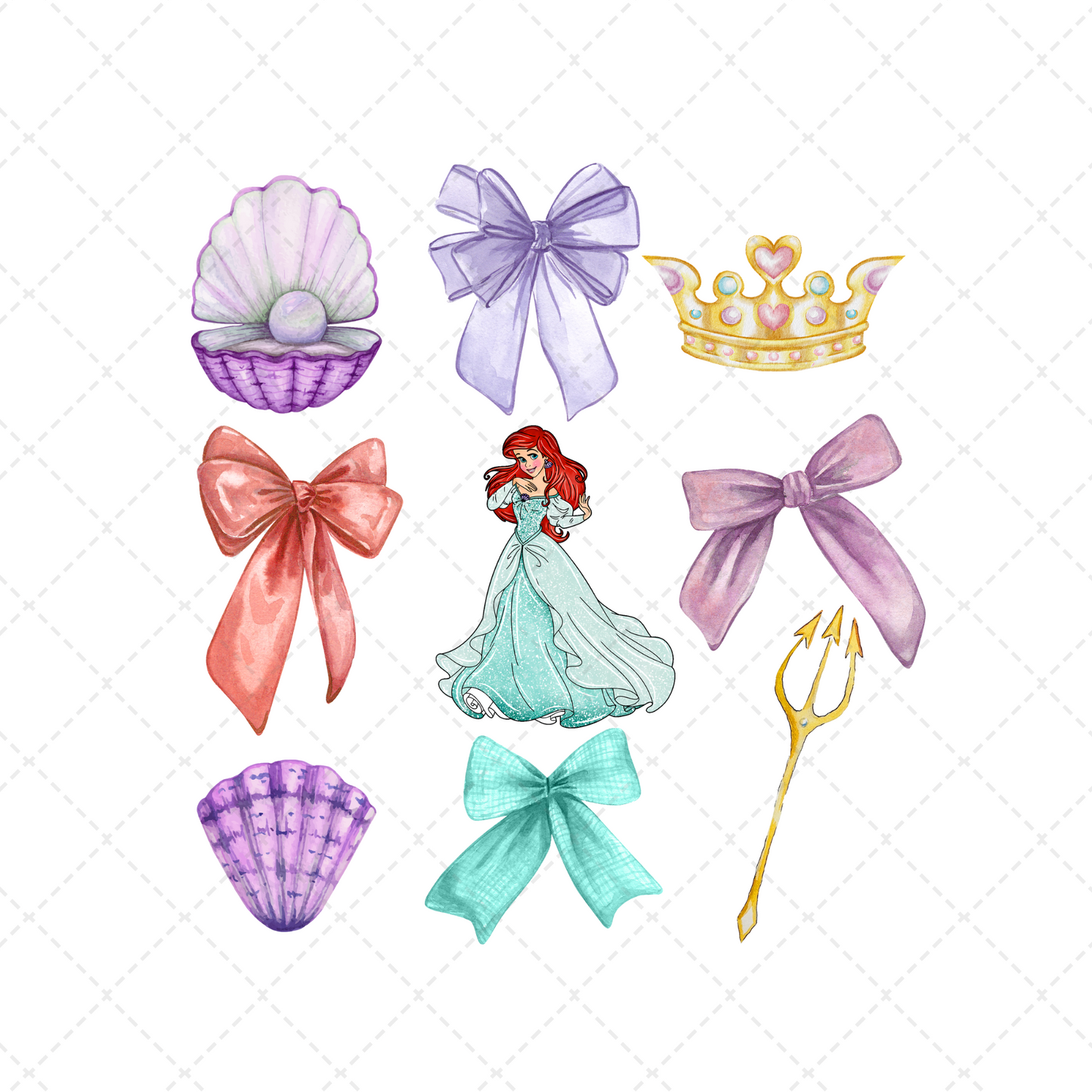 Mermaid Princess Coquette Transfer