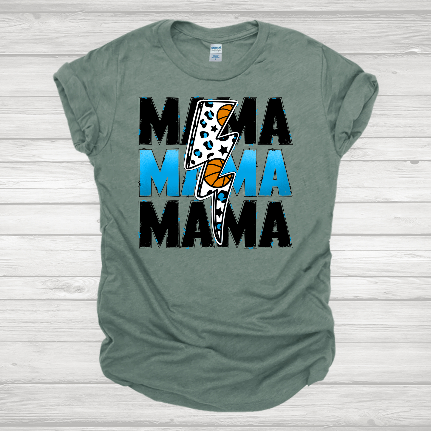 Basketball Mama Light Blue Transfer