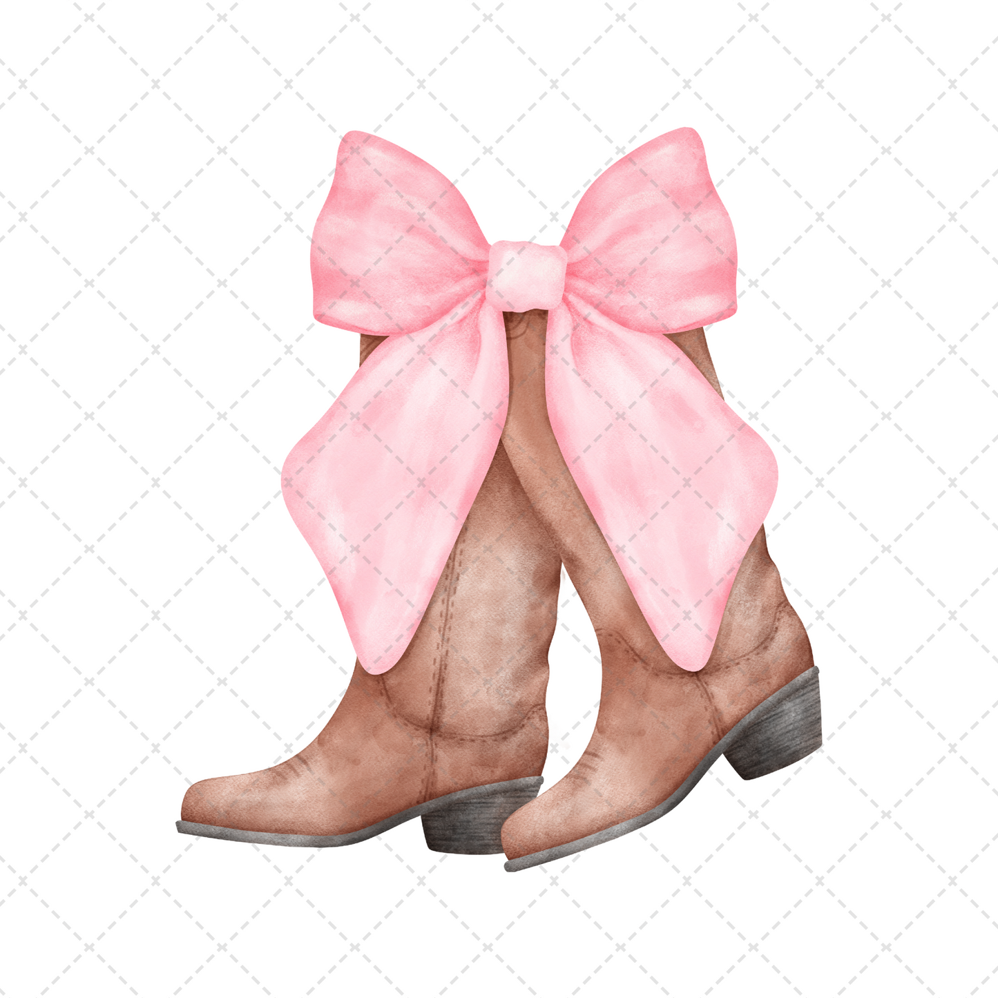 Pink Coquette Cowgirl Boots Transfer