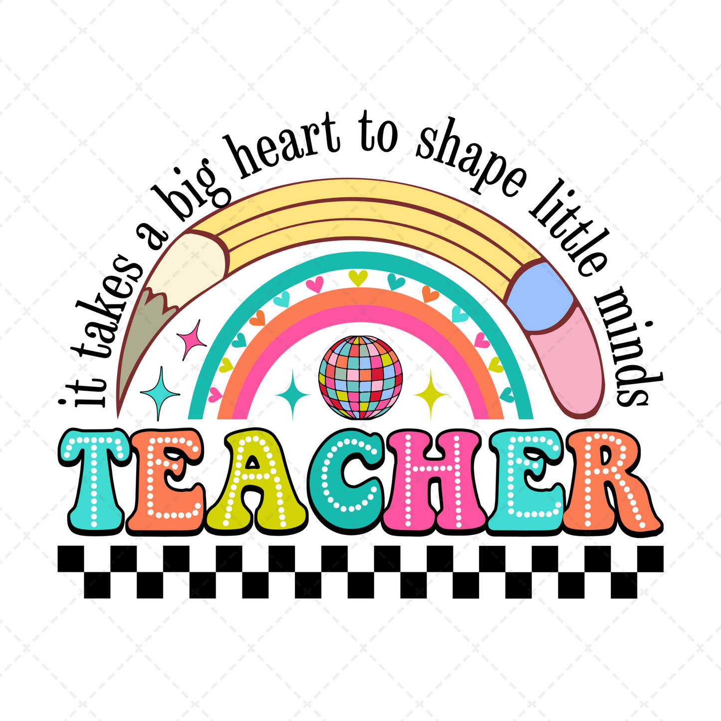 Teacher Rainbow Checker Transfer