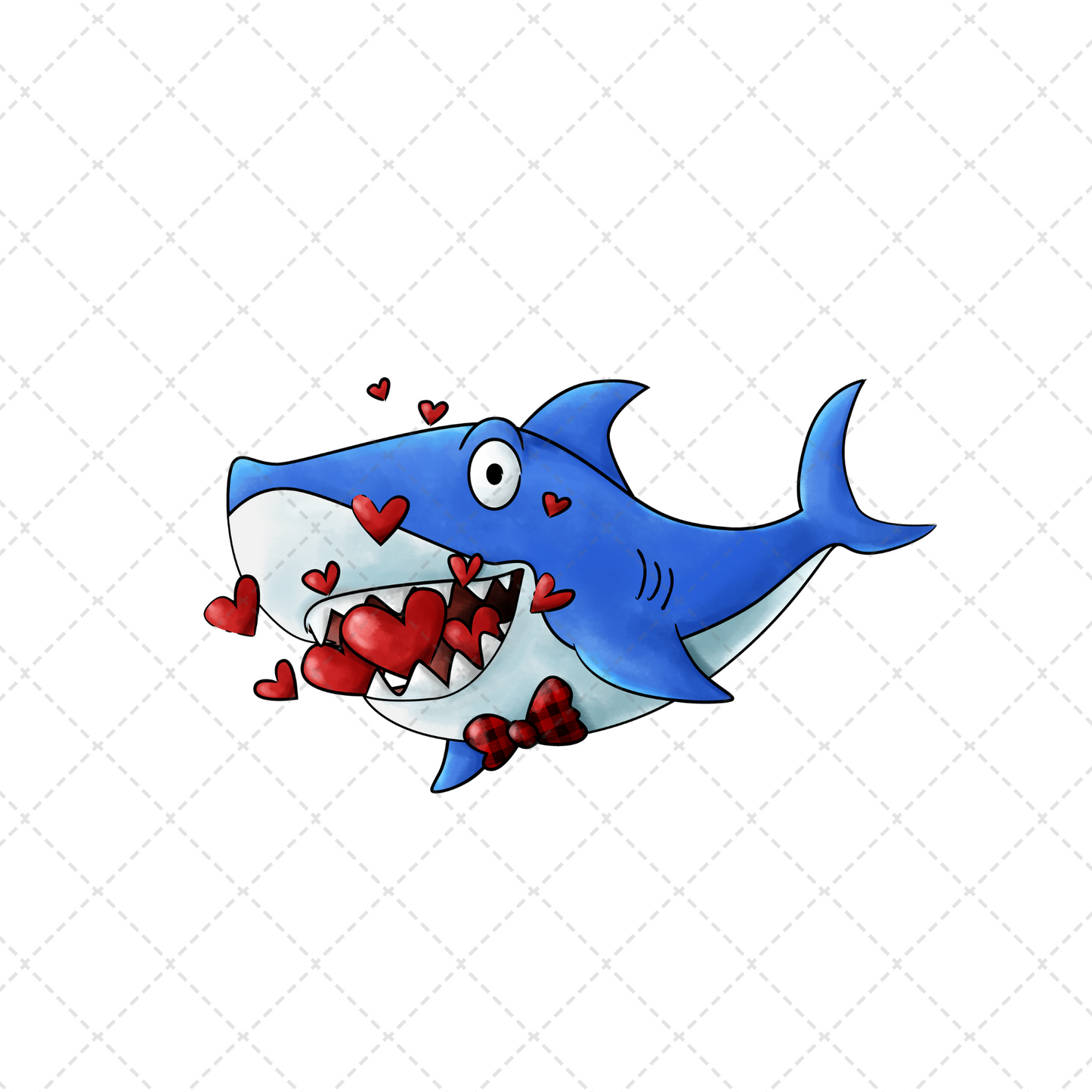 Shark Valentines Transfer