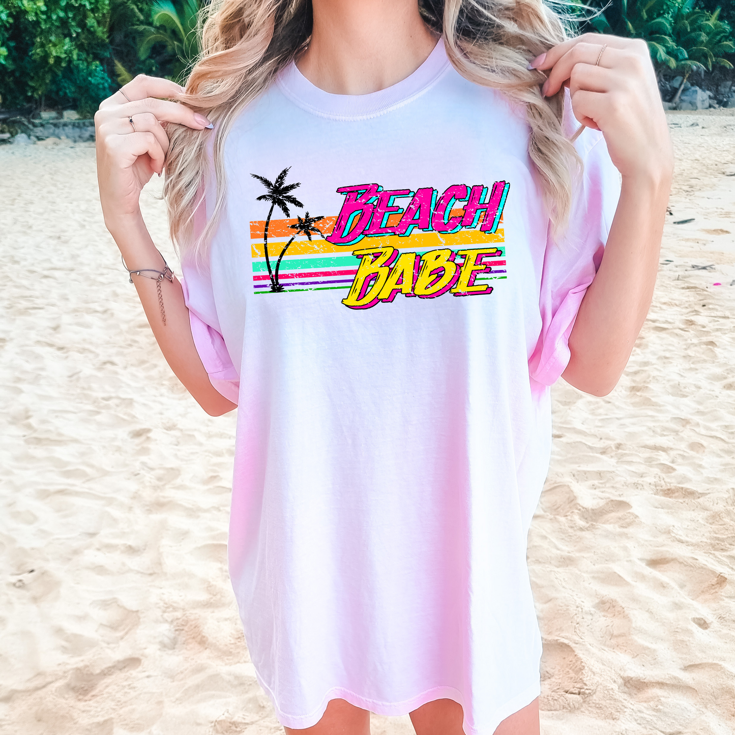 Beach Babe   - ** CLEAR FILM SCREEN PRINT TRANSFER