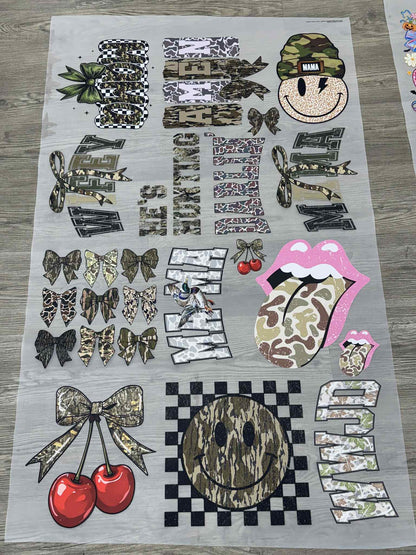 Camo Girly - 30x48 - PREMADE GANG SHEET