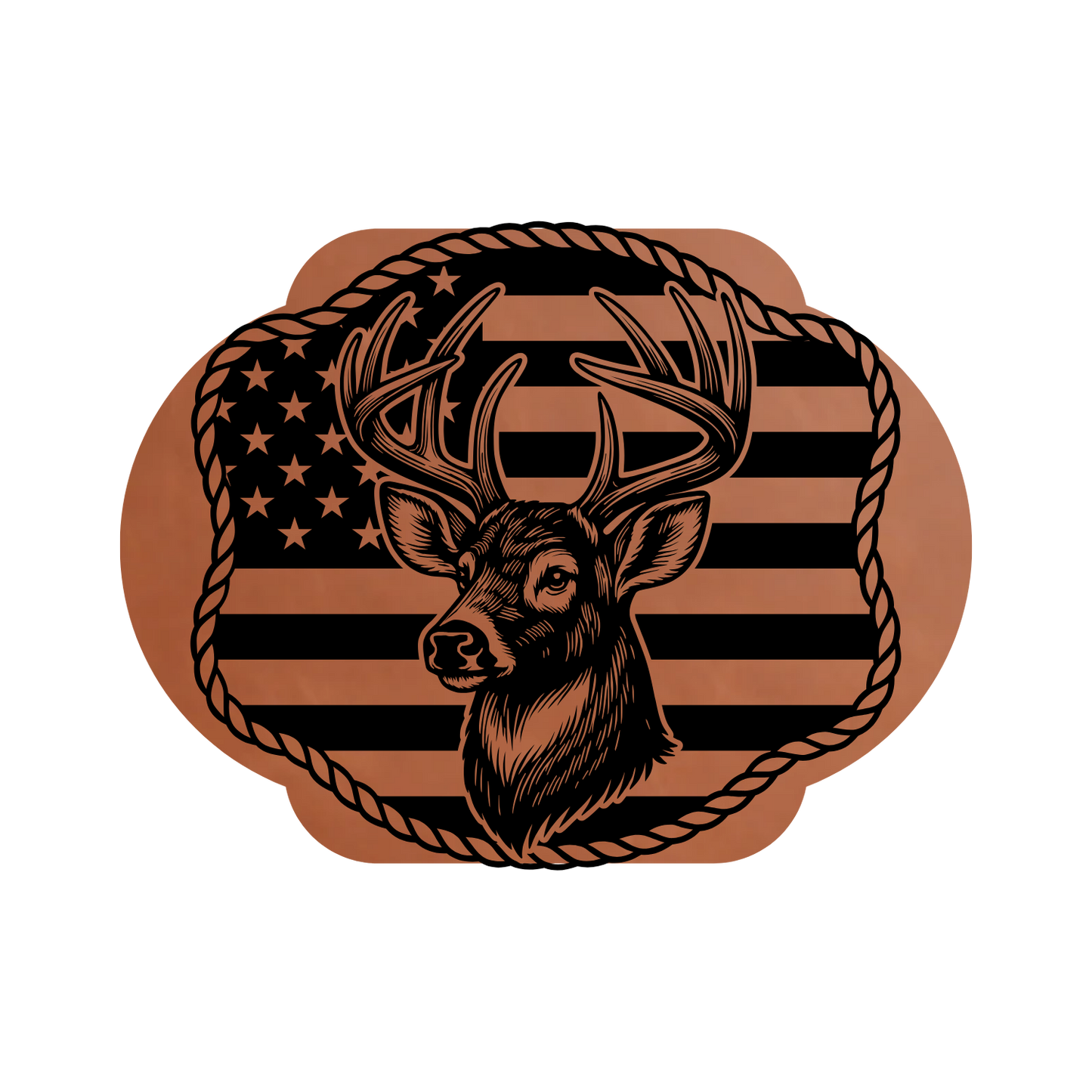 Deer Flag Leather Patch