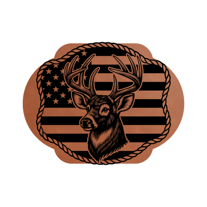 Deer Flag Leather Patch