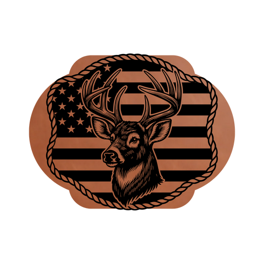 Deer Flag Leather Patch