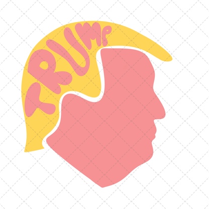 Trump Silhouette Pink Transfer